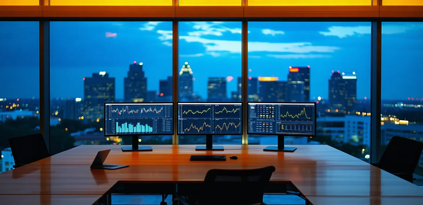 Modern fintech workspace in Charlotte, NC