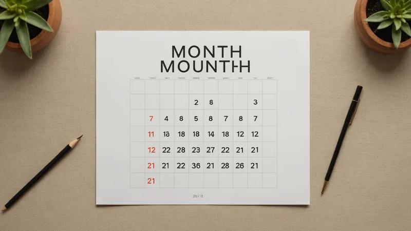 Calendar page with checked items representing streamlined month-end close workflow