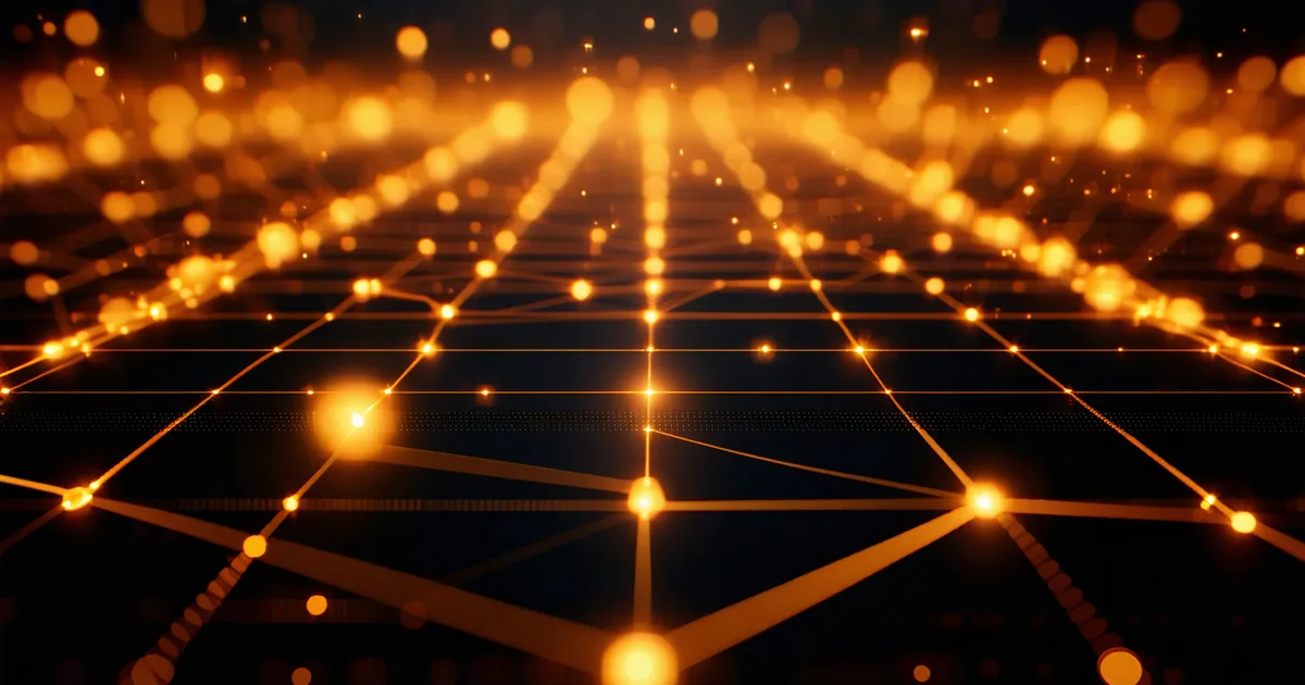 Abstract visualization of banking product data infrastructure