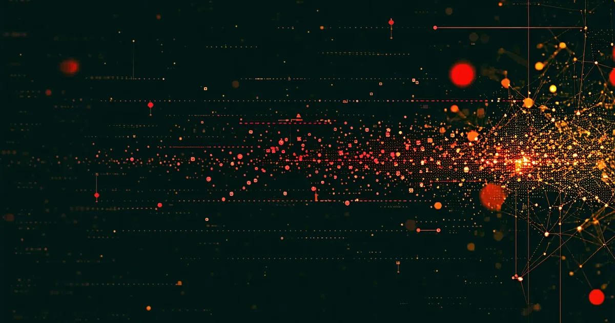 Abstract visualization of broken transaction categorization in open banking data